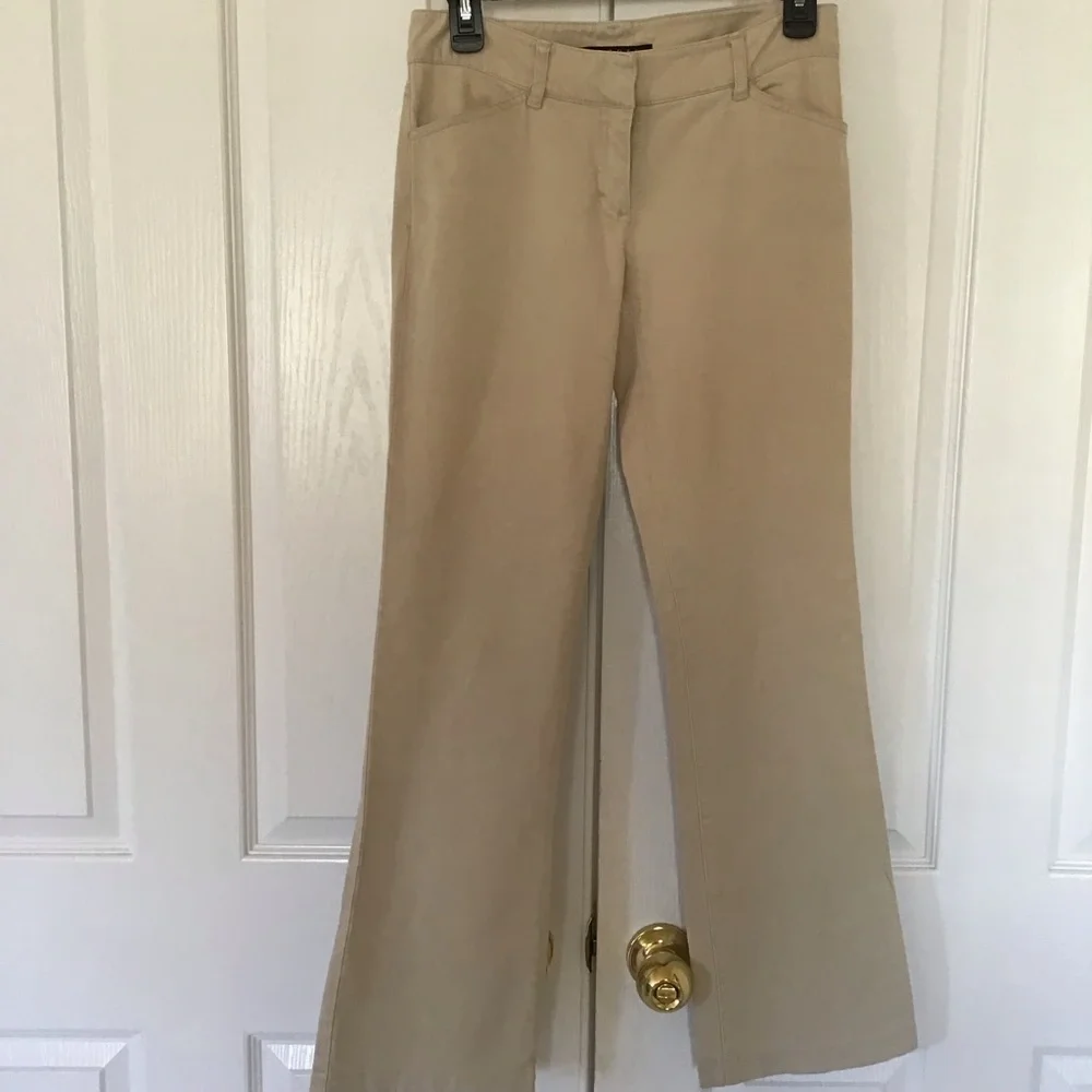 Theory beige boot cut cotton denim jeans pants Sz 0/ 28